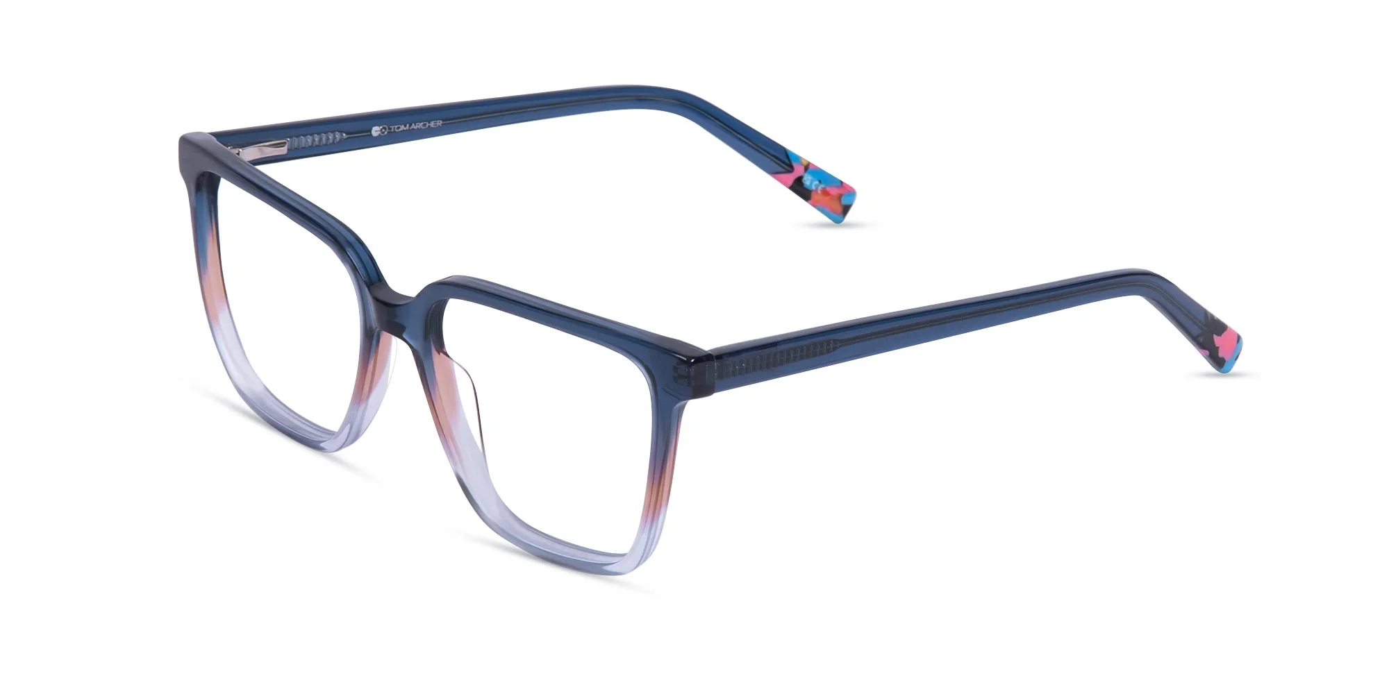 Square Glasses Blue-1
