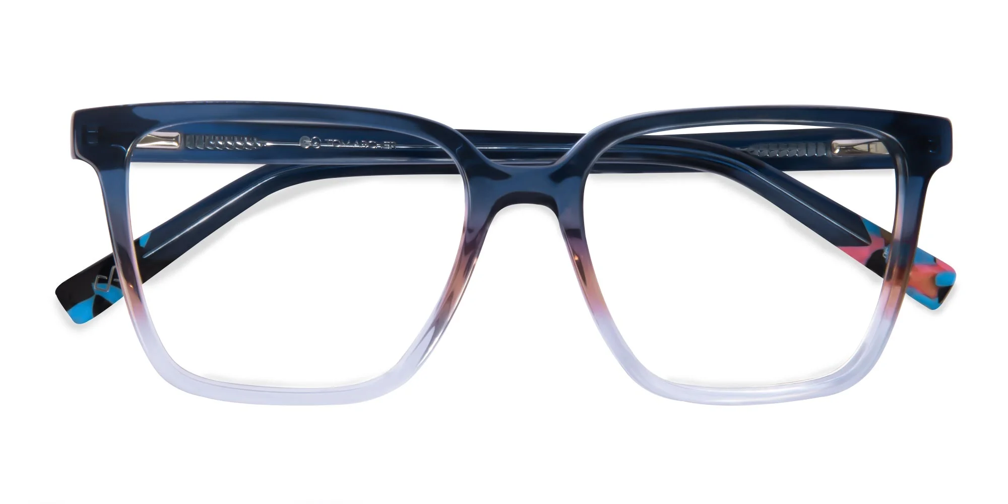 Square Glasses Blue-1