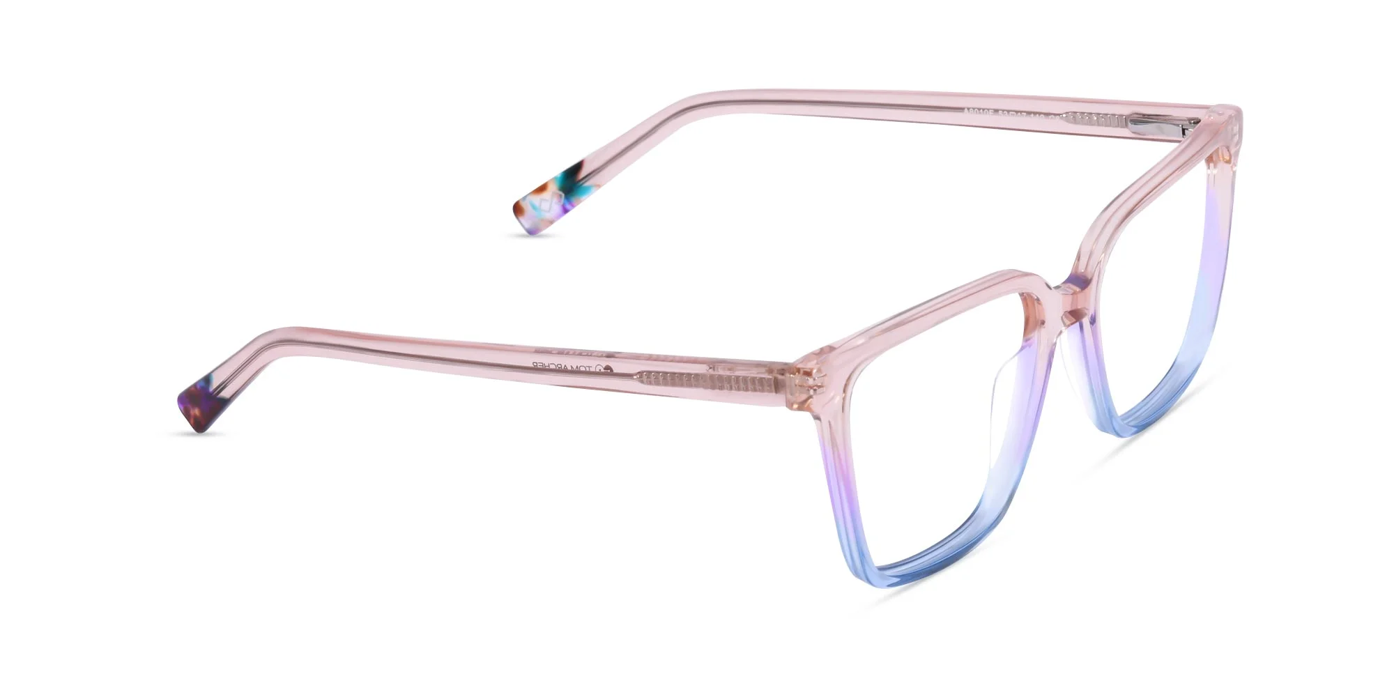 Blue And Rose Gold Square Glasses-1