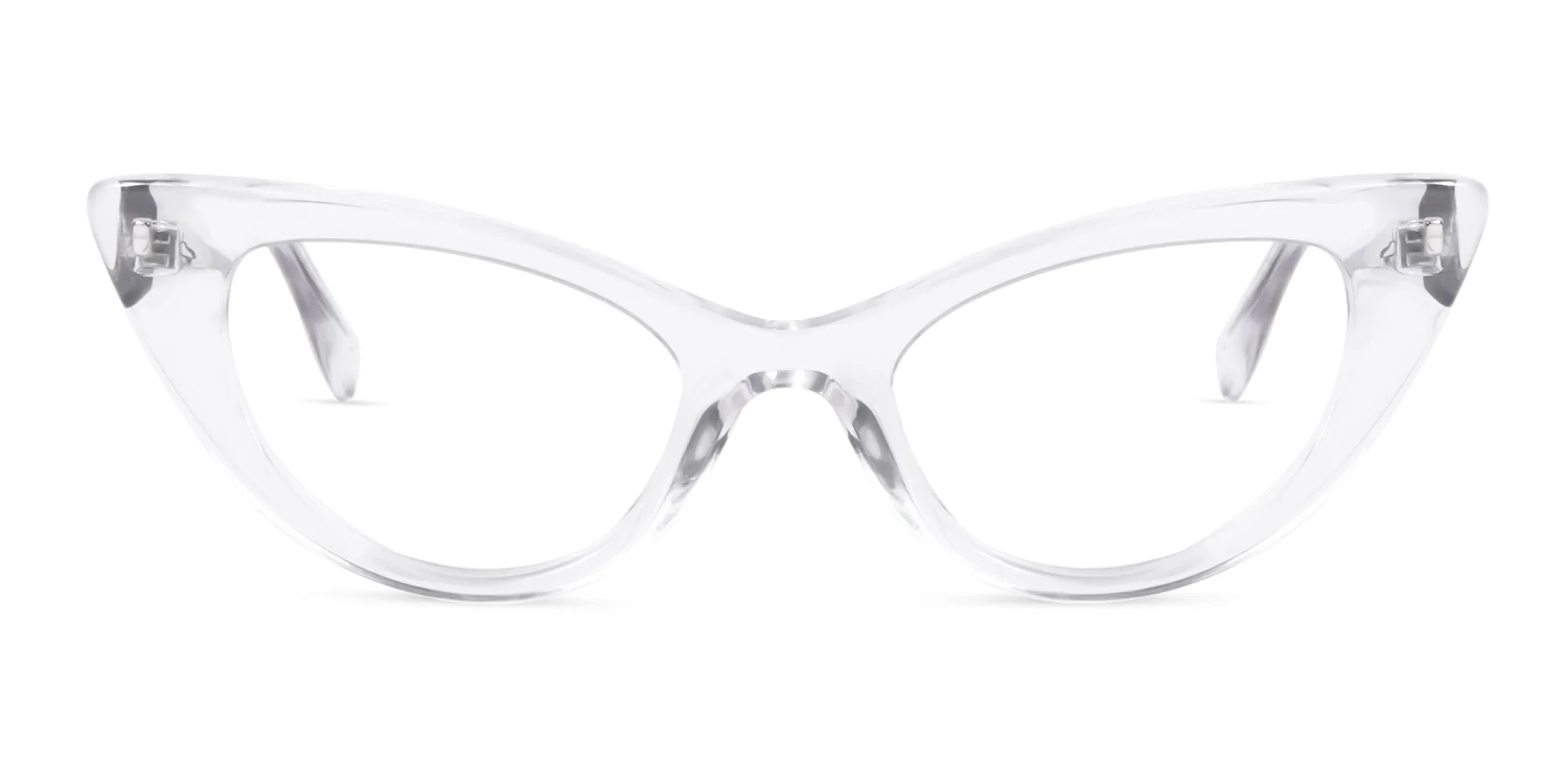 Crystal Clear Acetate Cat Eye Glasses-1
