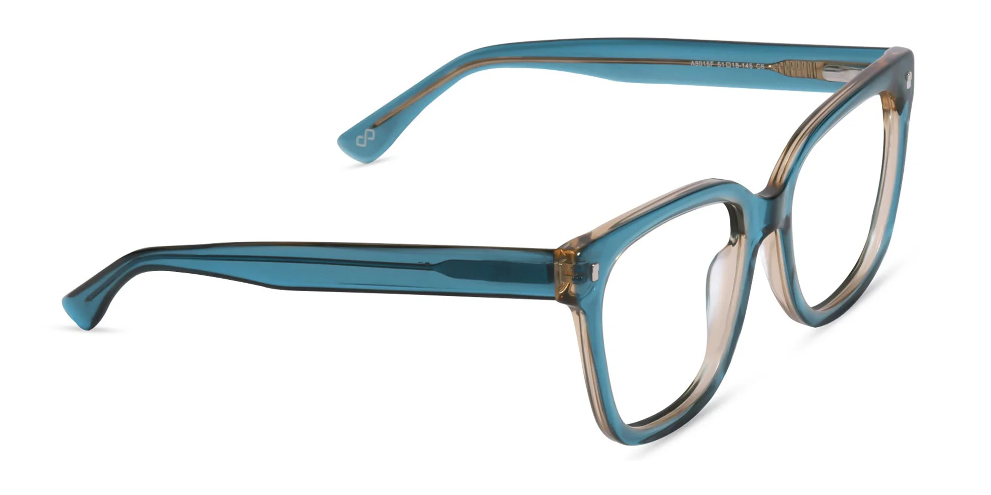 Crystal Blue Square Eyeglasses-1