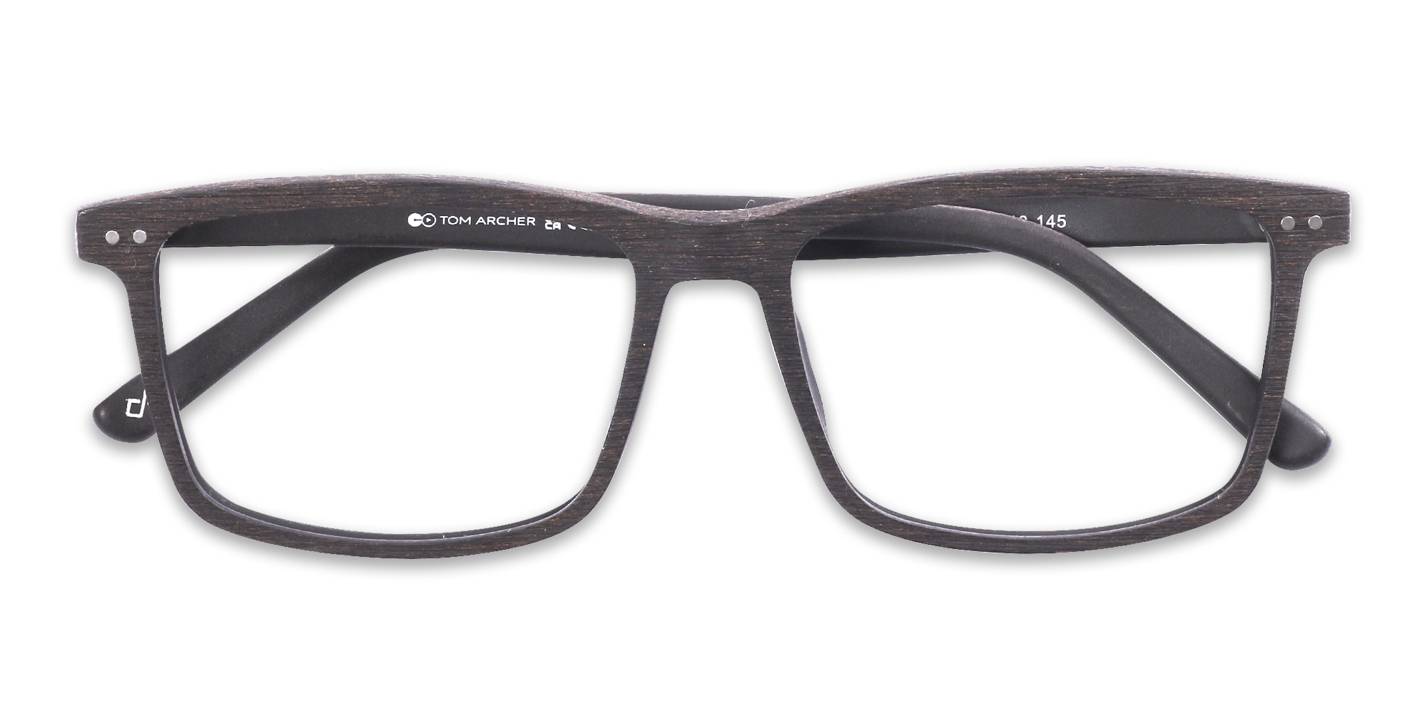 Wenge Teak Rectangle Wooden Frame Eyeglasses 1