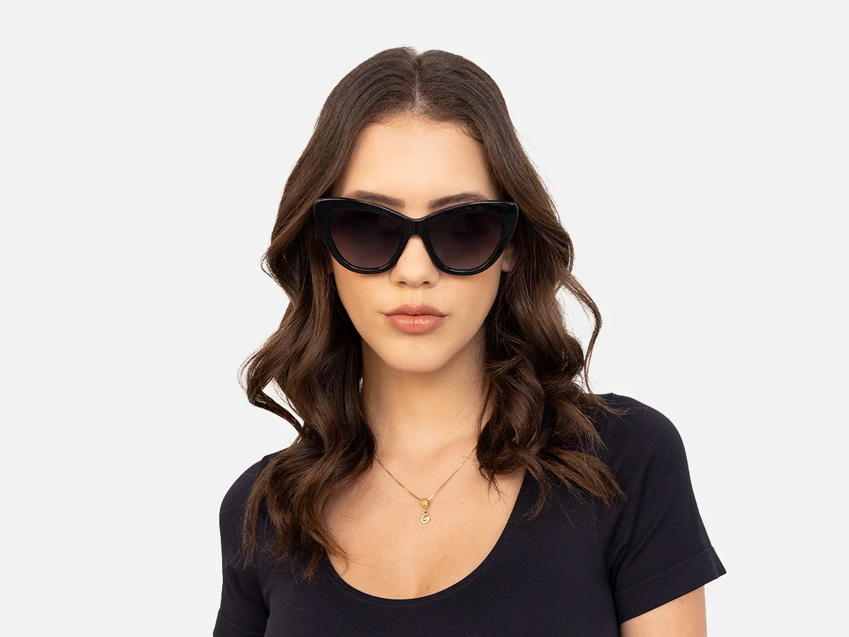 Black Cateye Sunglasses-1