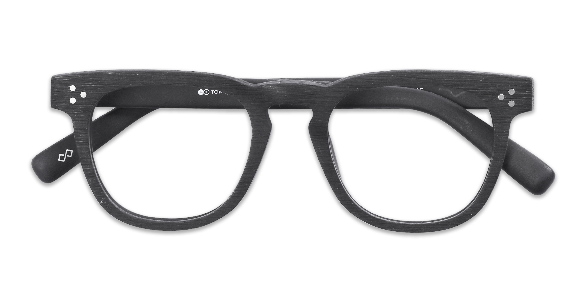 Wooden Charcoal Black Square Glasses 1