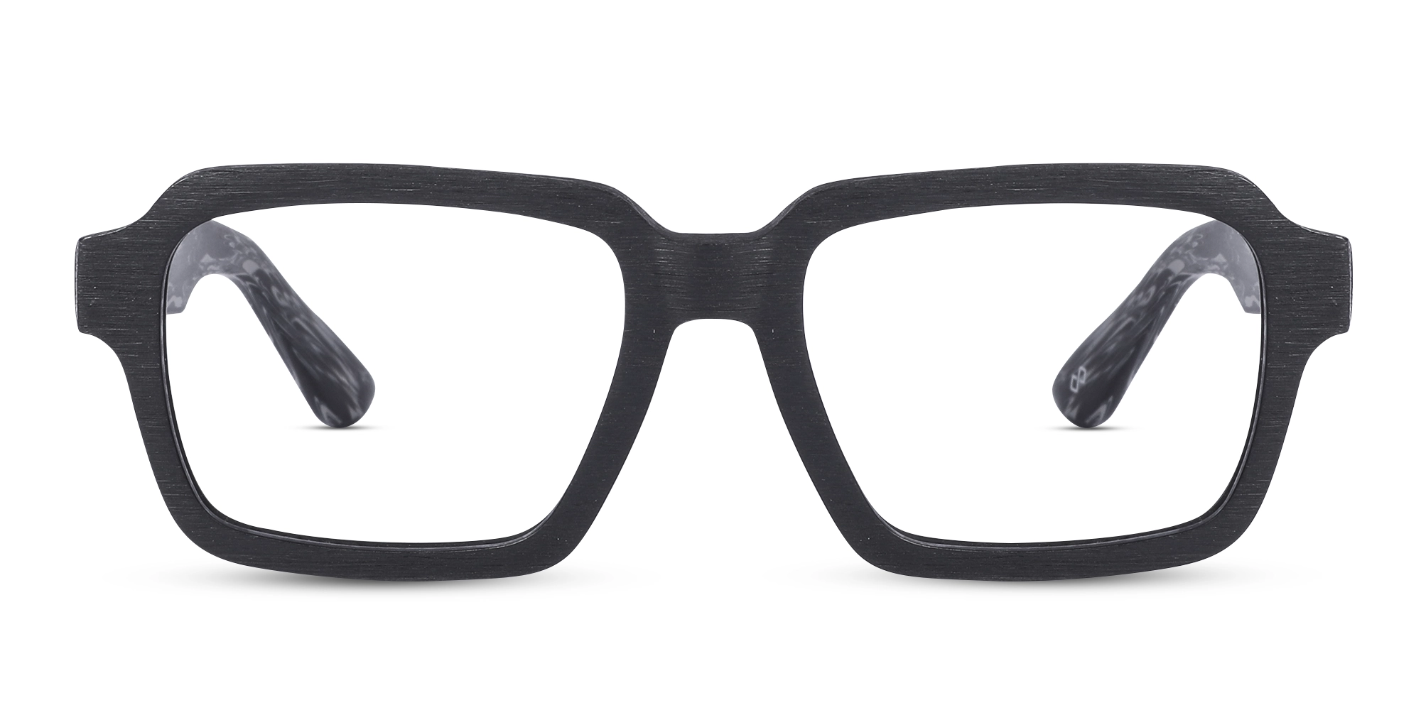 Wooden Black Square Glasses Men 1