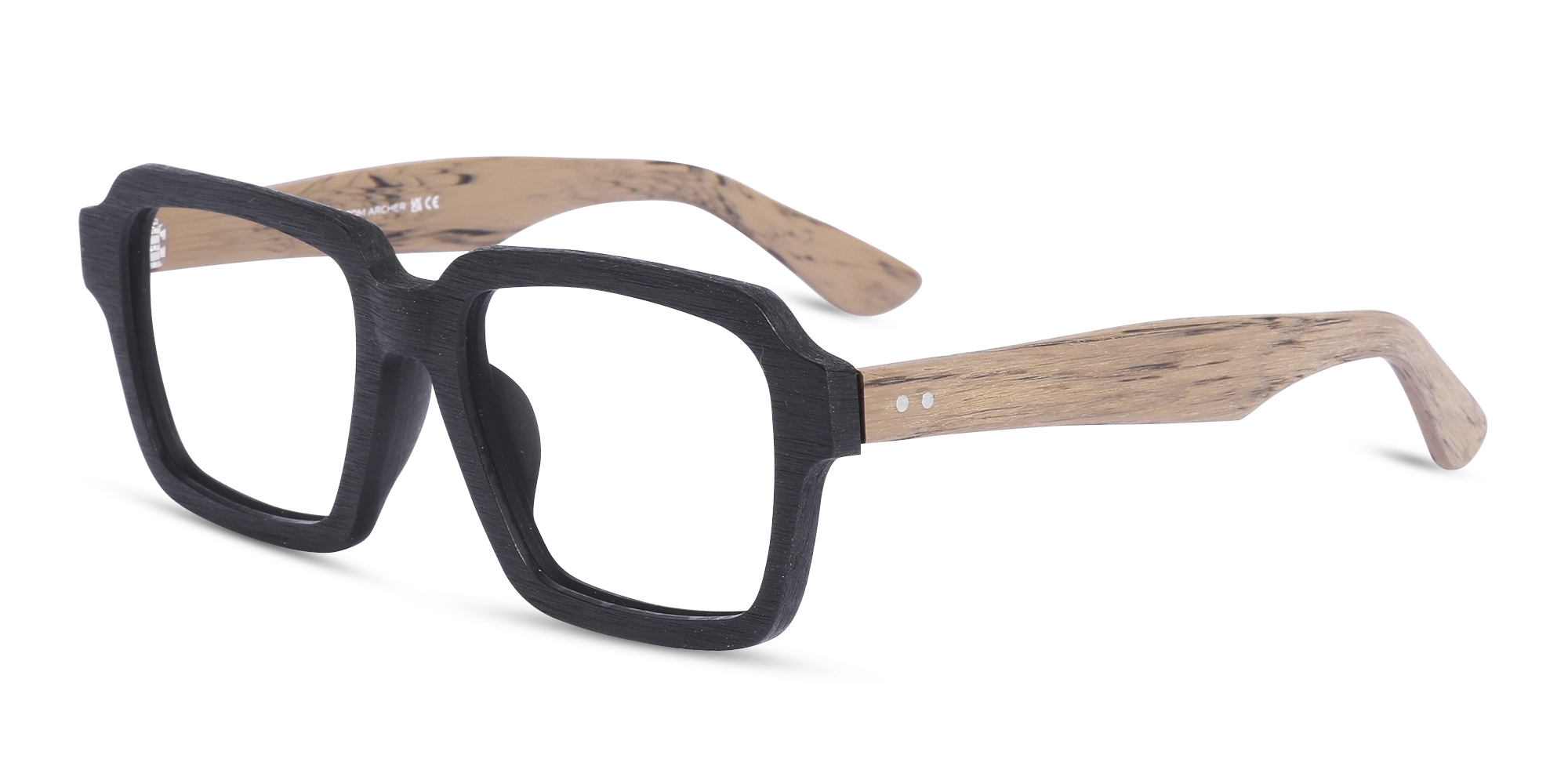 Square Oversized Wooden Frame glasses 1