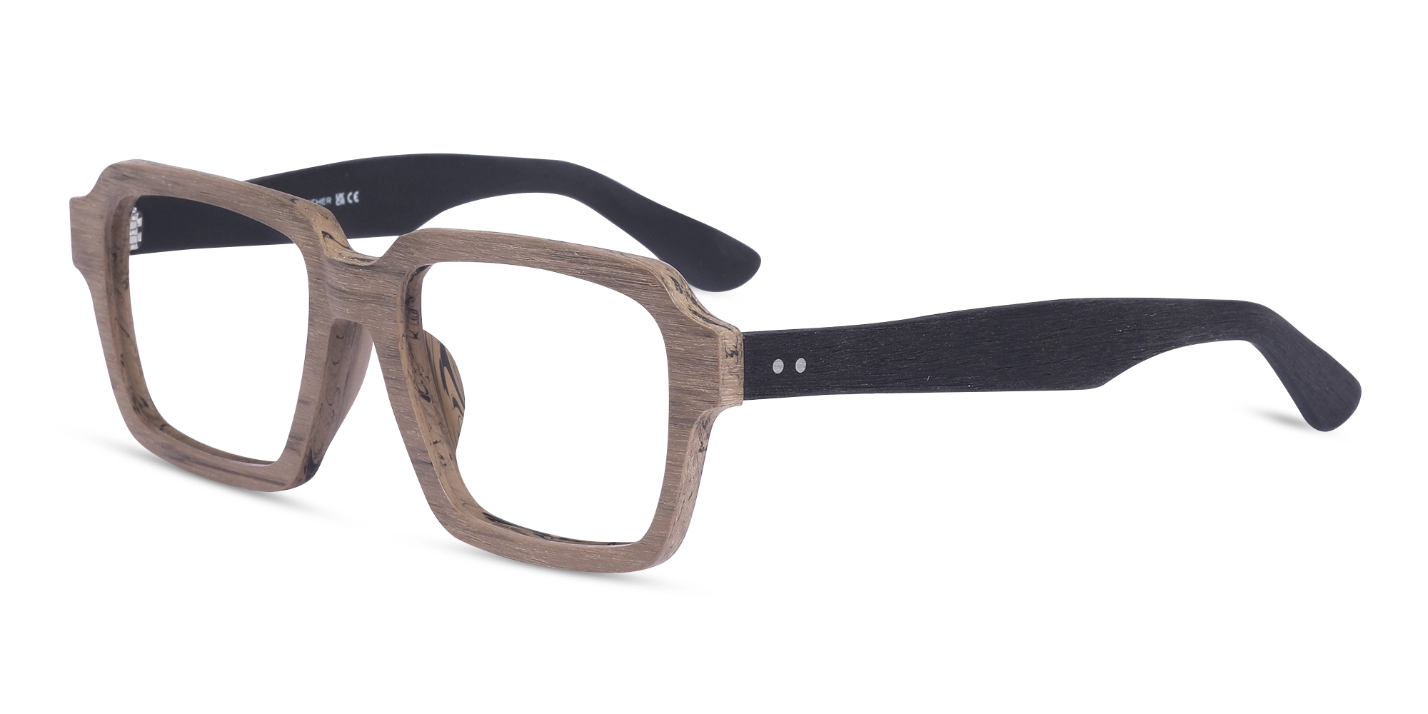 Natural Wood Frame Glasses Men 1