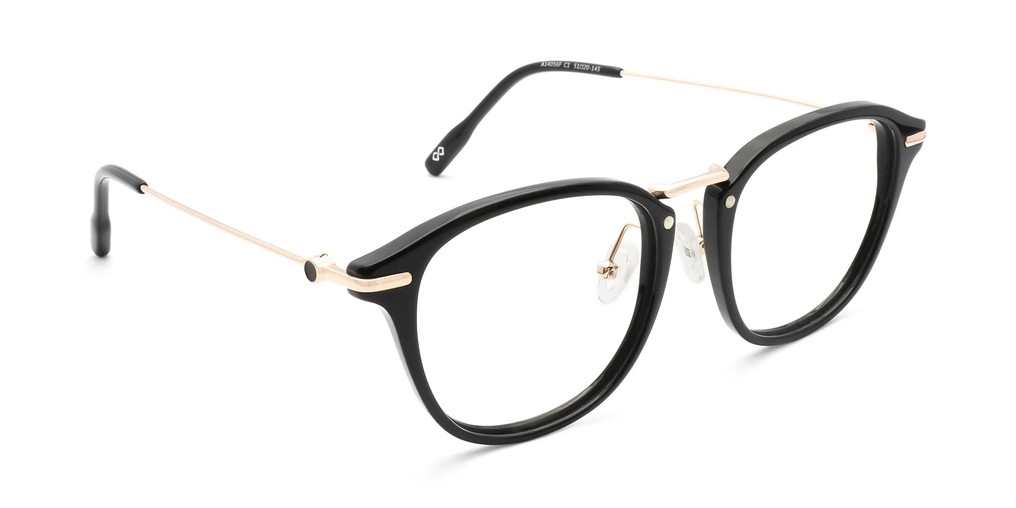 Black Circle Frame Glasses-2