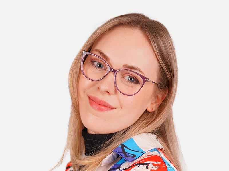 Purple Cat Eye Glasses Frames-1