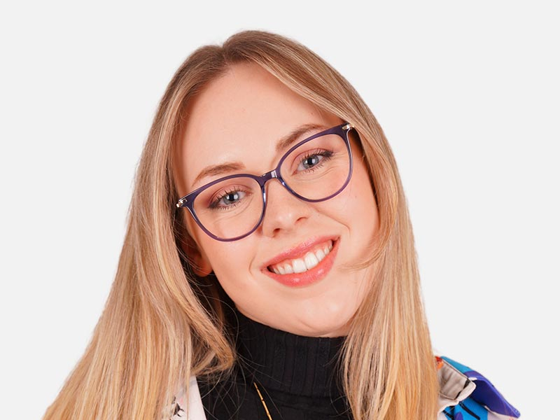 Round Cat Eye Eyeglasses-1