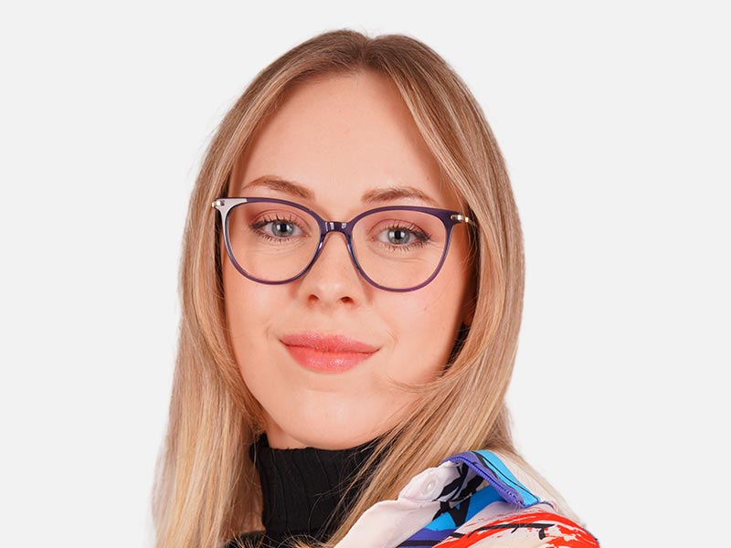 Round Cat Eye Eyeglasses-1