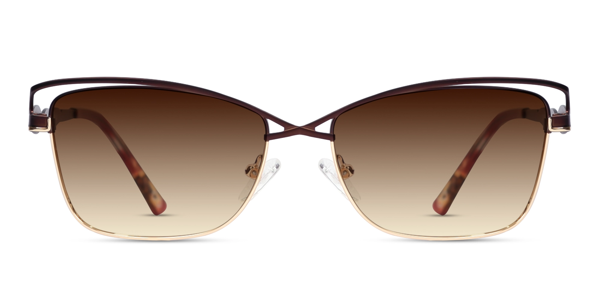 Matte Bronze & Gold Cat-Eye Sunglasses 1