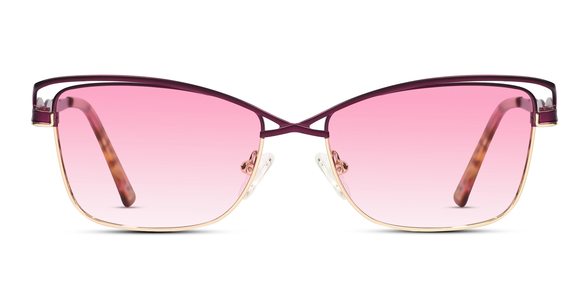 Matte Purple & Gold Cat-Eye Sunglasses 1