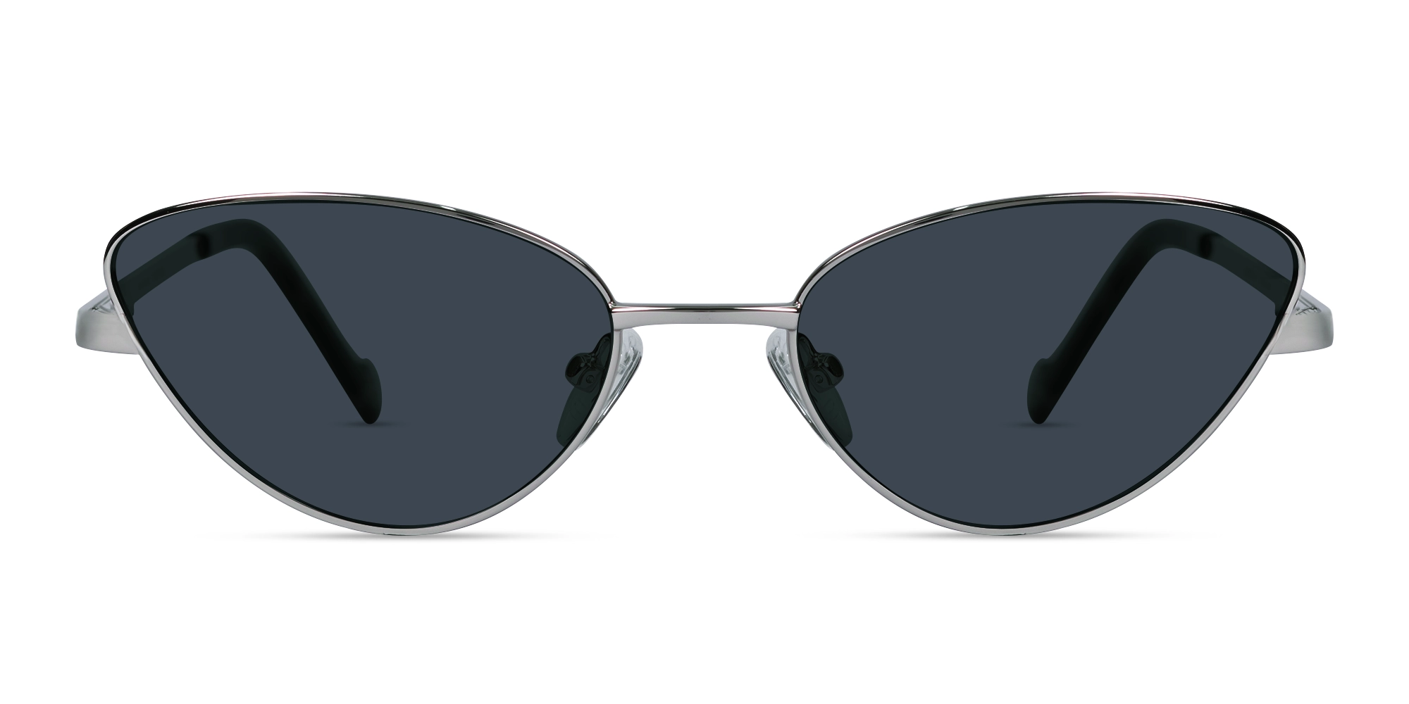 Silver and Black Marble Cat-Eye Sunglasses 1