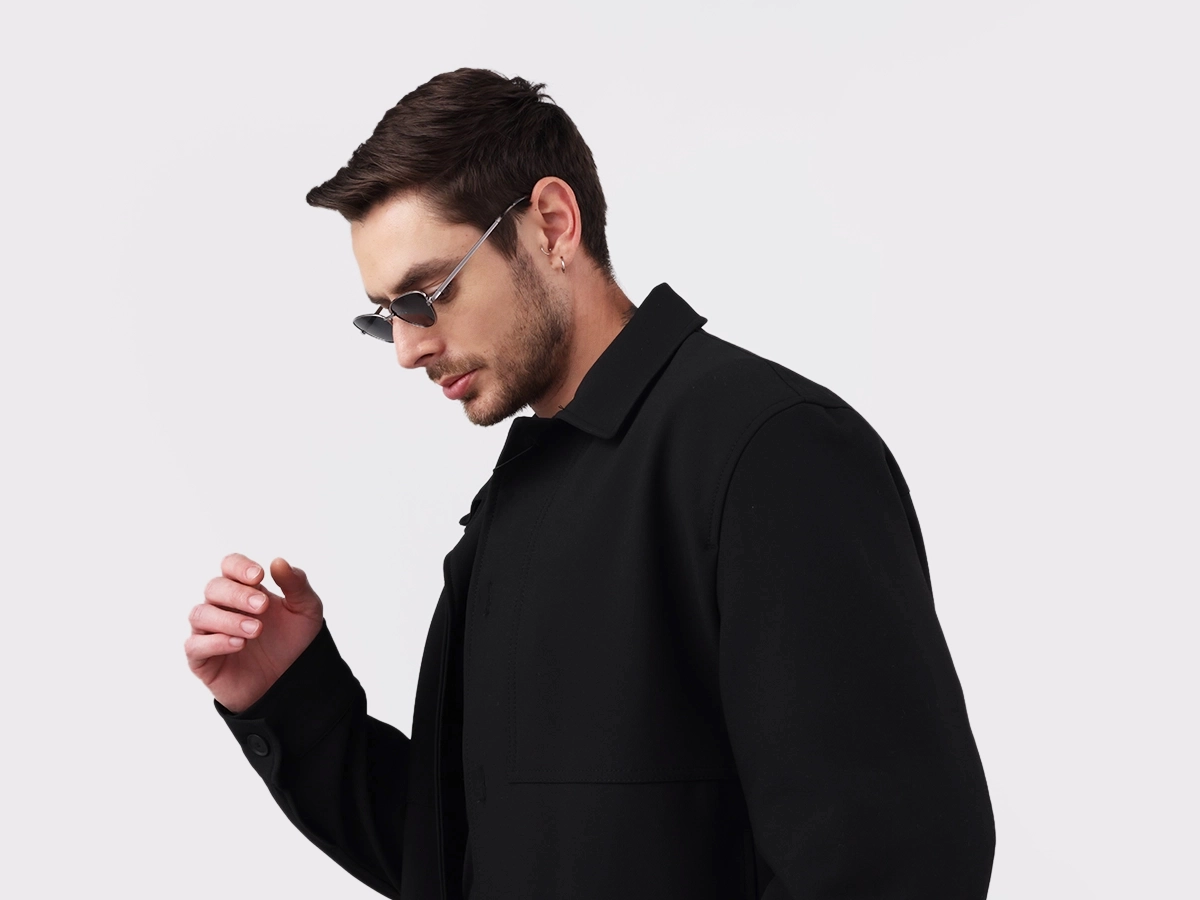 Silver and Black Marble Cat-Eye Sunglasses 1