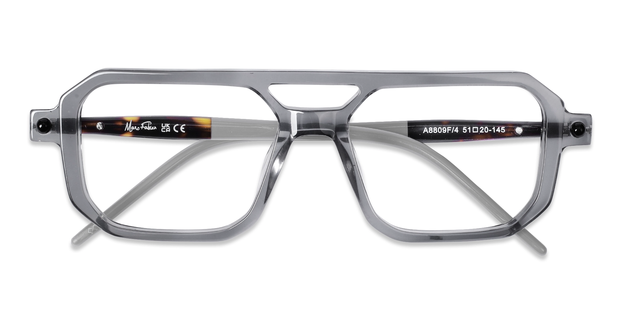 Grey Rectangle Eyeglasses 1