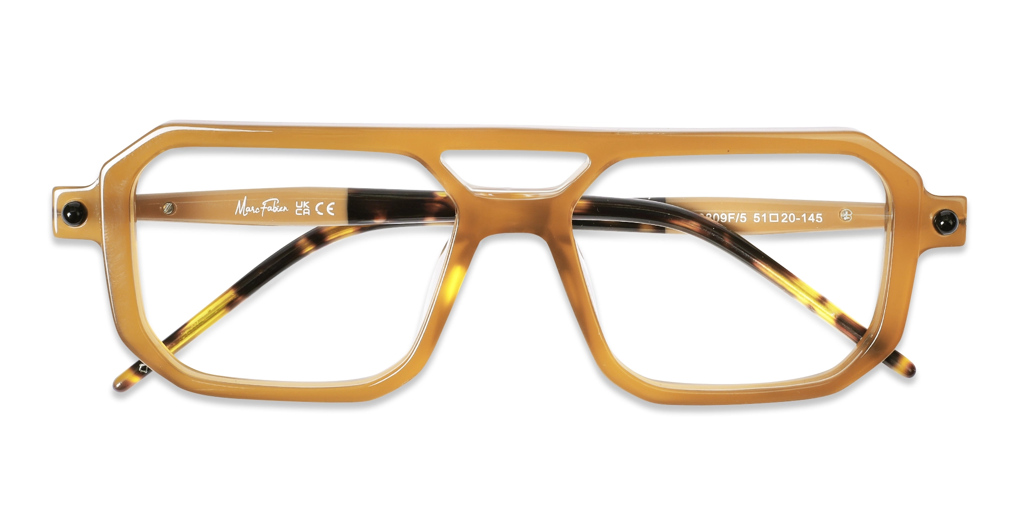 Orange Rectangle Glasses 1