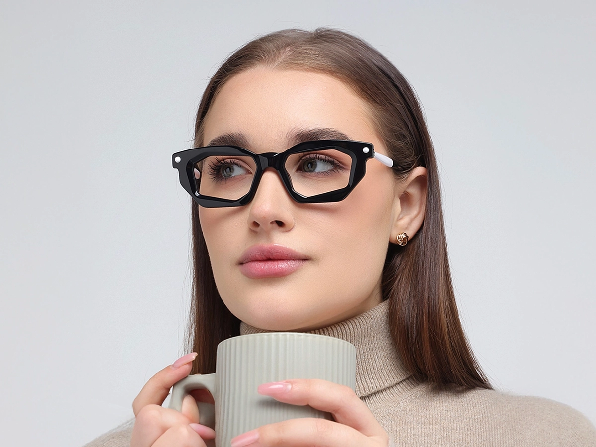 Rectangular Cat Eye Glasses Frame 1