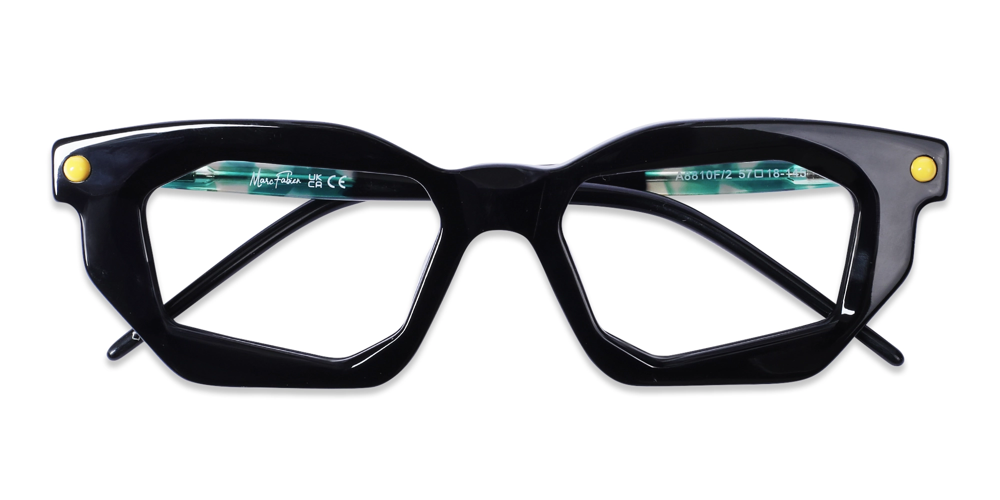 Black Rectangle Cat Eye Glasses 1