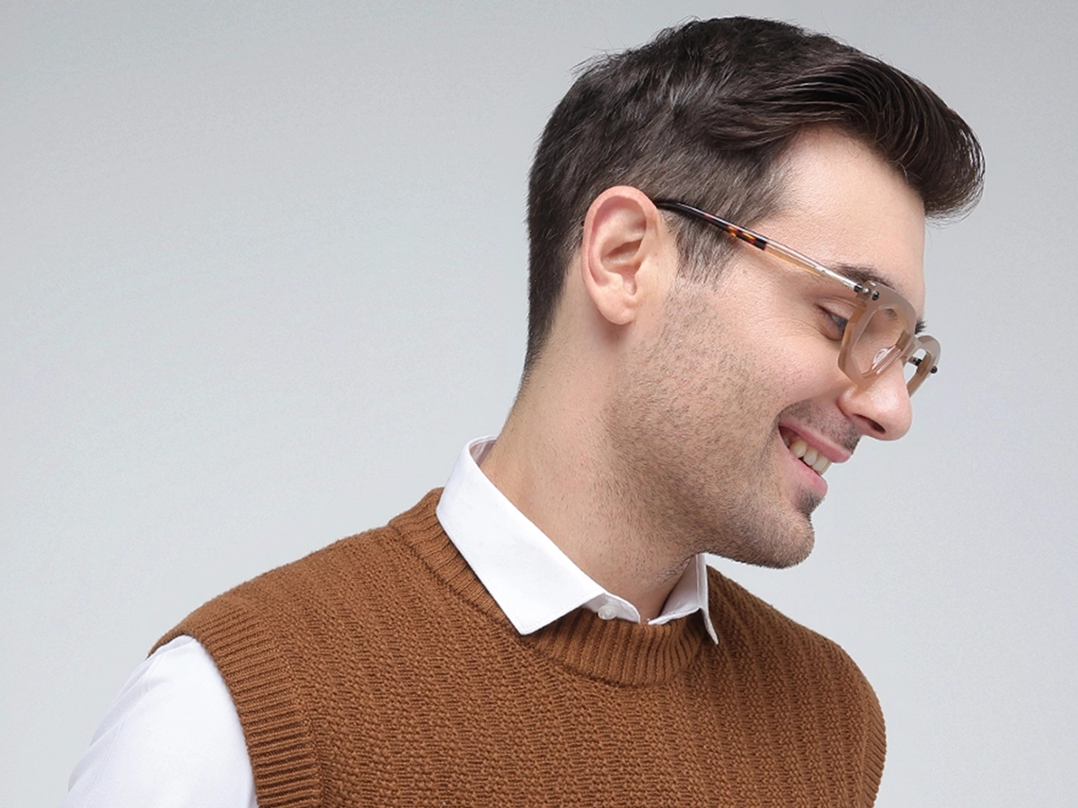 Crystal Rectangle Cat Eye Frame Eyeglasses 1