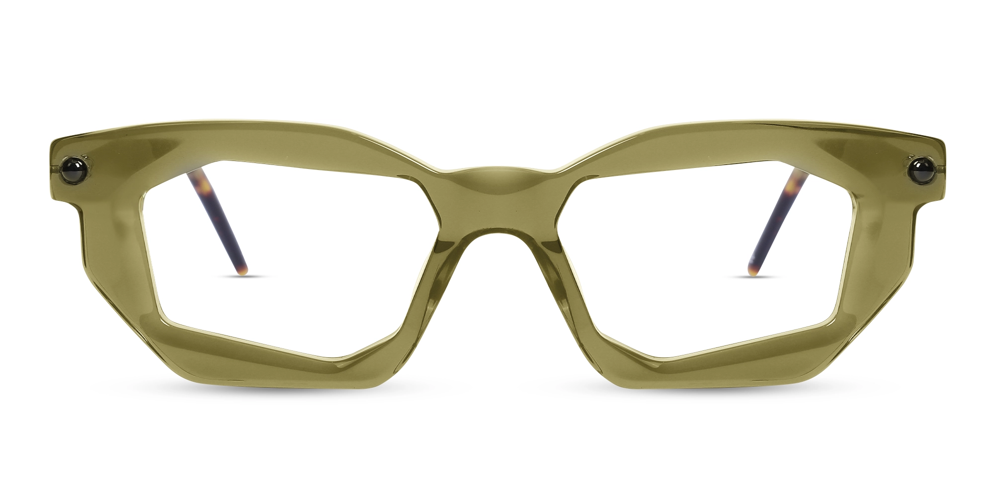 Crystal Olive Green Spectacle Frames 1