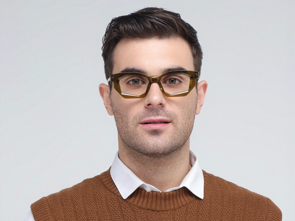 Crystal Olive Green Spectacle Frames 1