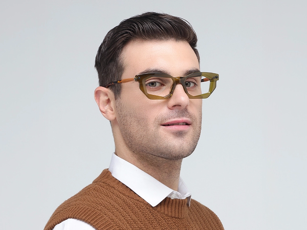 Crystal Olive Green Spectacle Frames 1