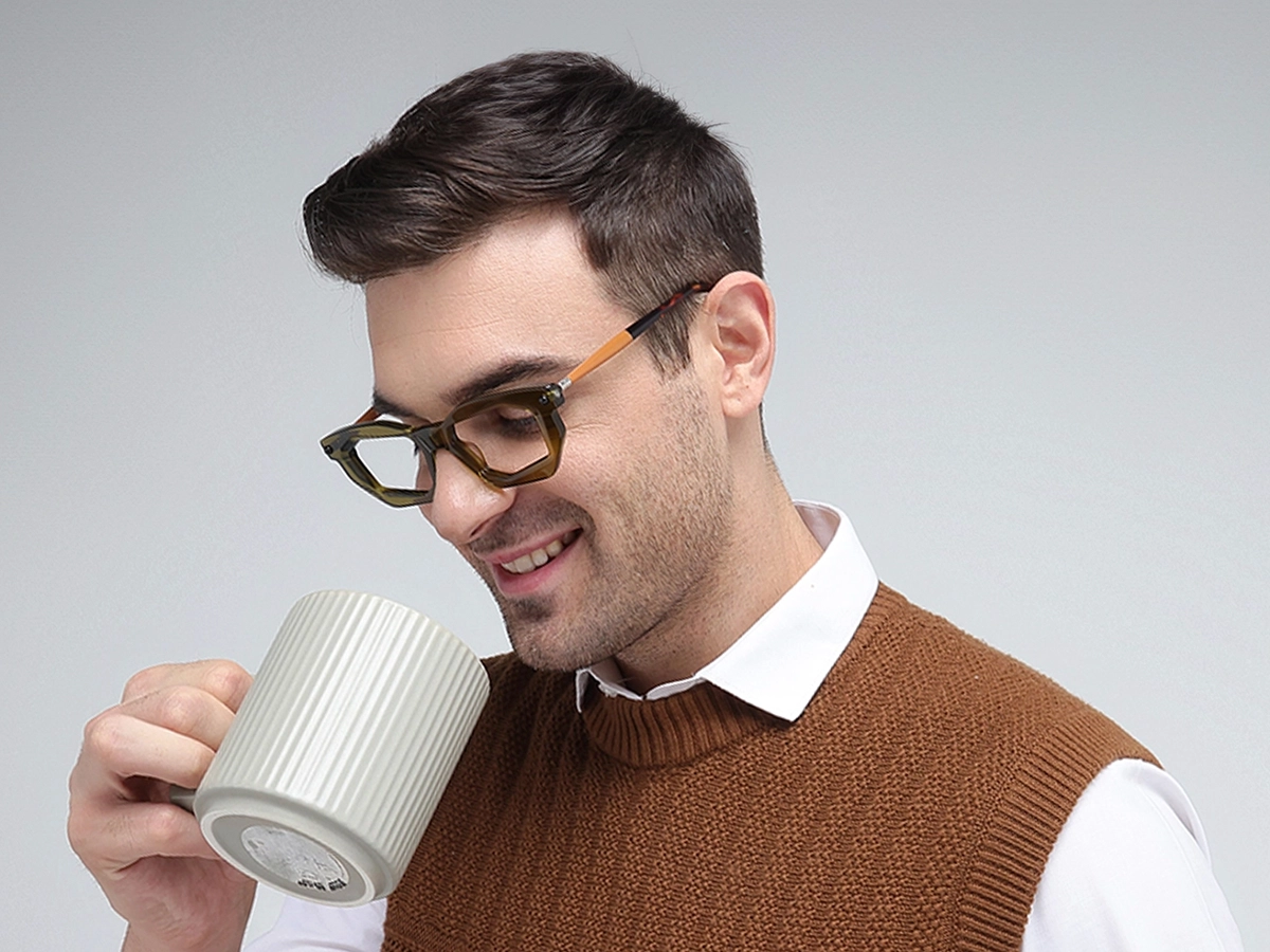 Crystal Olive Green Spectacle Frames 1