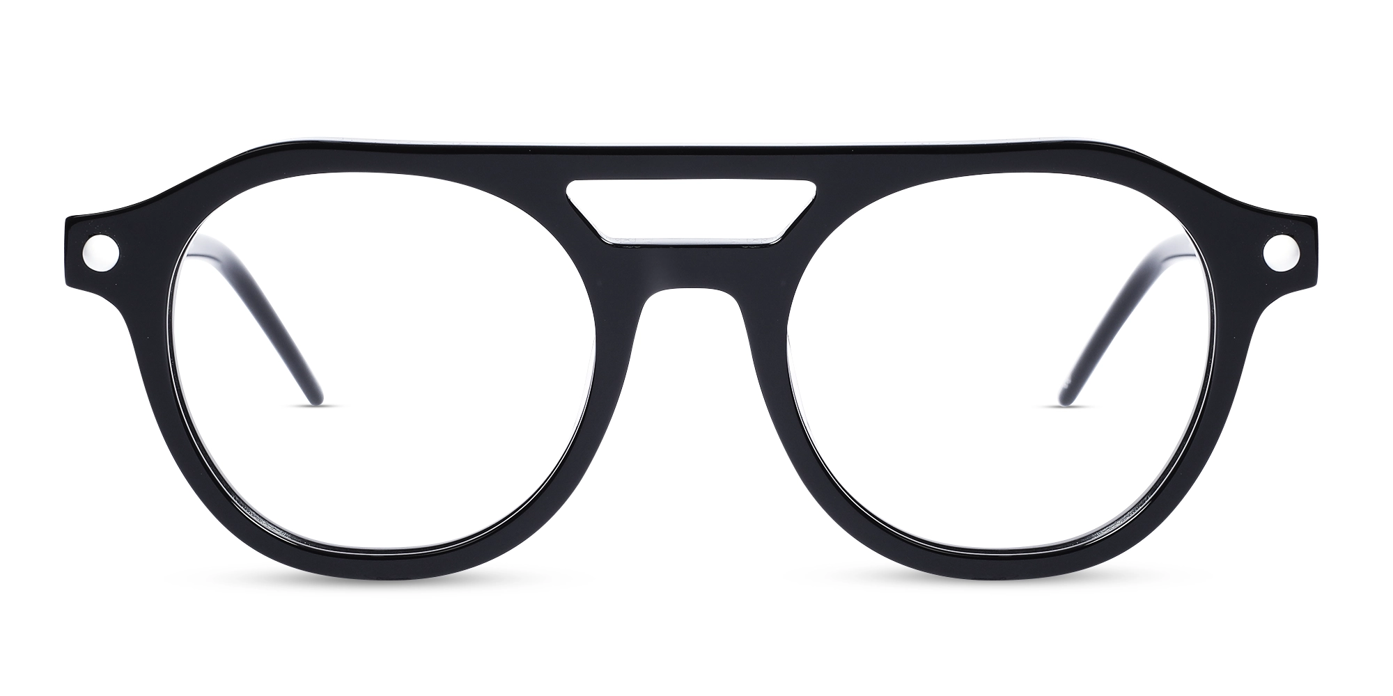 Round Double Bridge Glasses 1