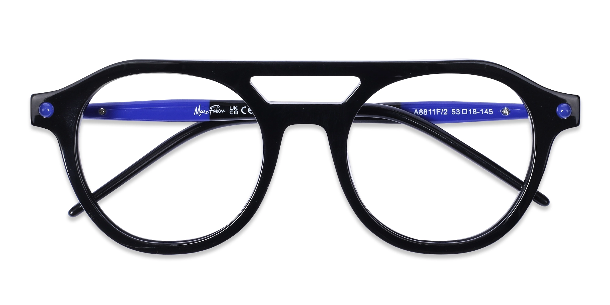 Black Pilot Round Glasses 1