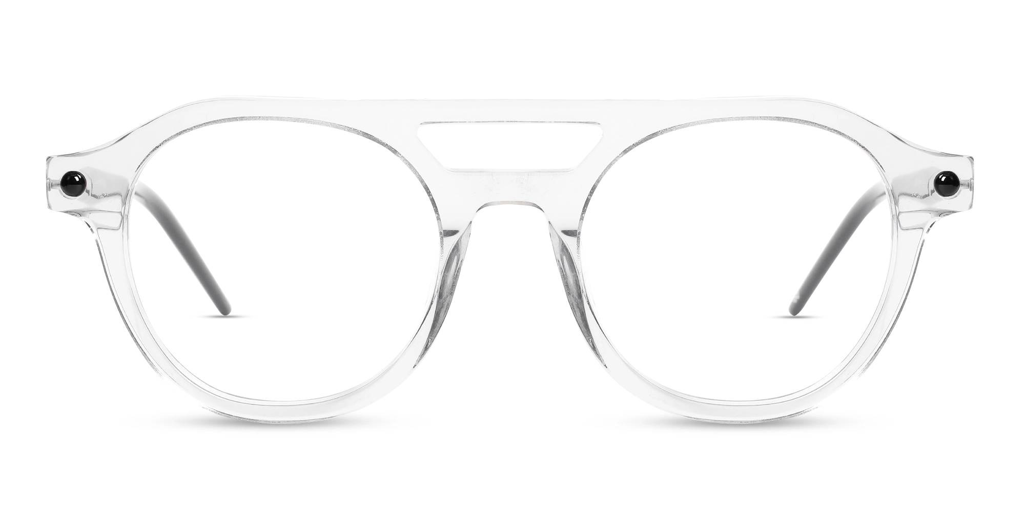 Silver Round Grey Glasses 1