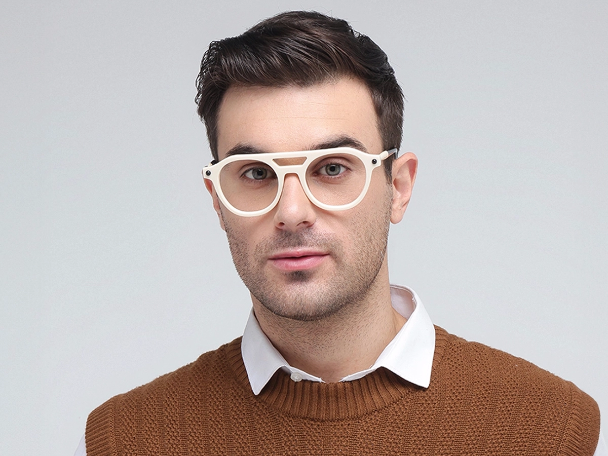 White Circle Glasses 1
