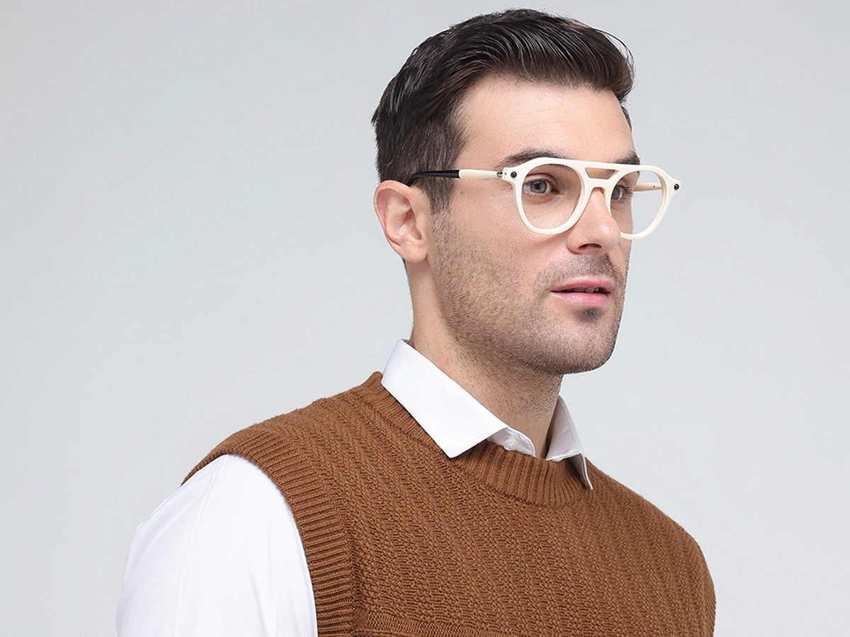 White Circle Glasses 1