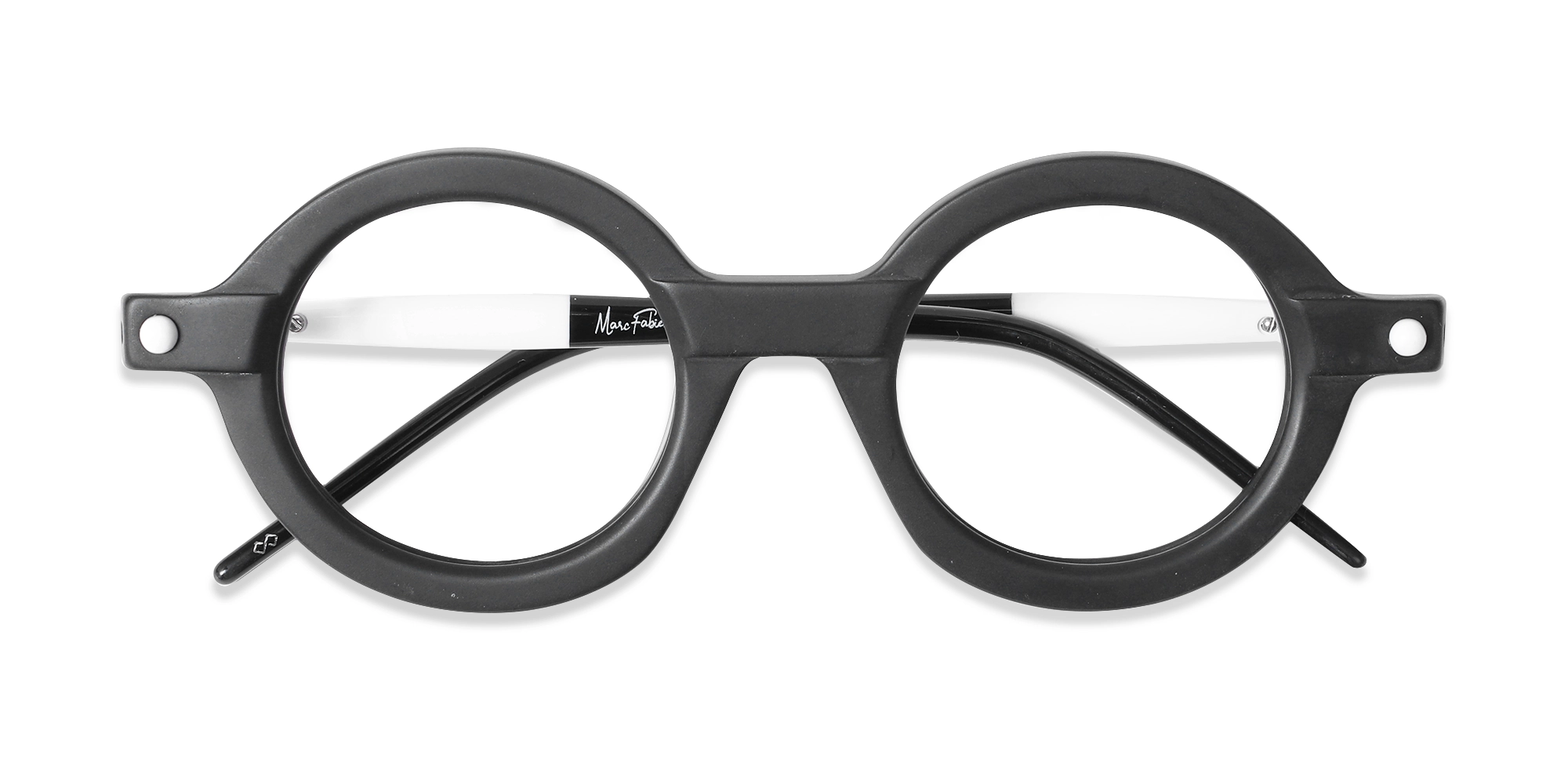 Matte Black Round Oval Glasses 1