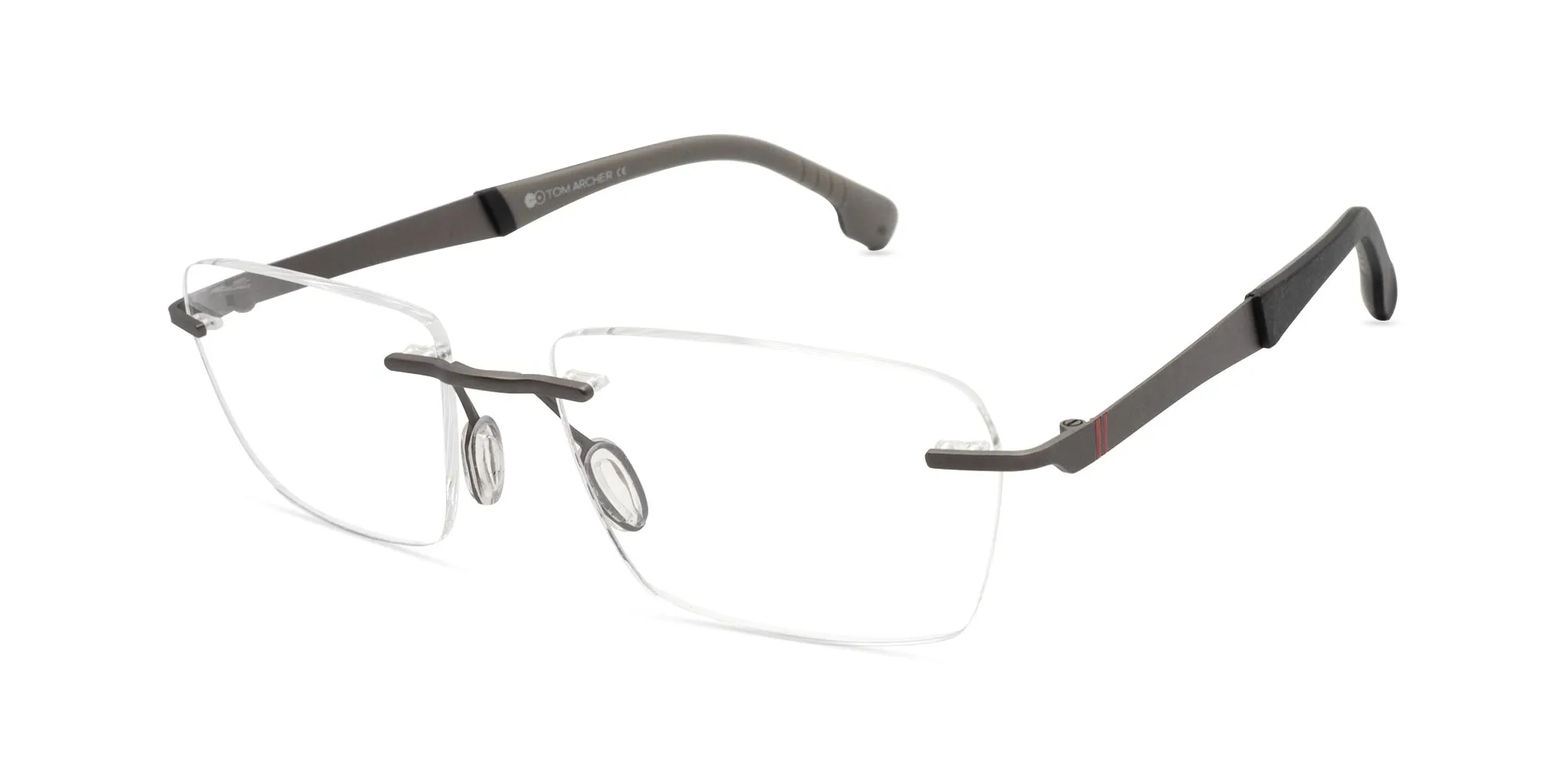 Rimless Rectangle Prescription Glasses-2