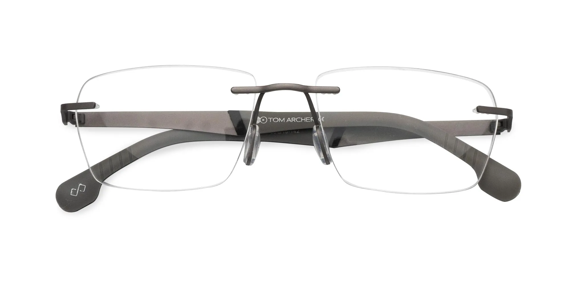Rimless Rectangle Prescription Glasses-2