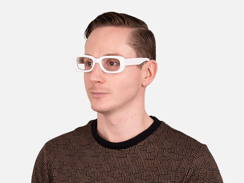 White Frame Glasses-1