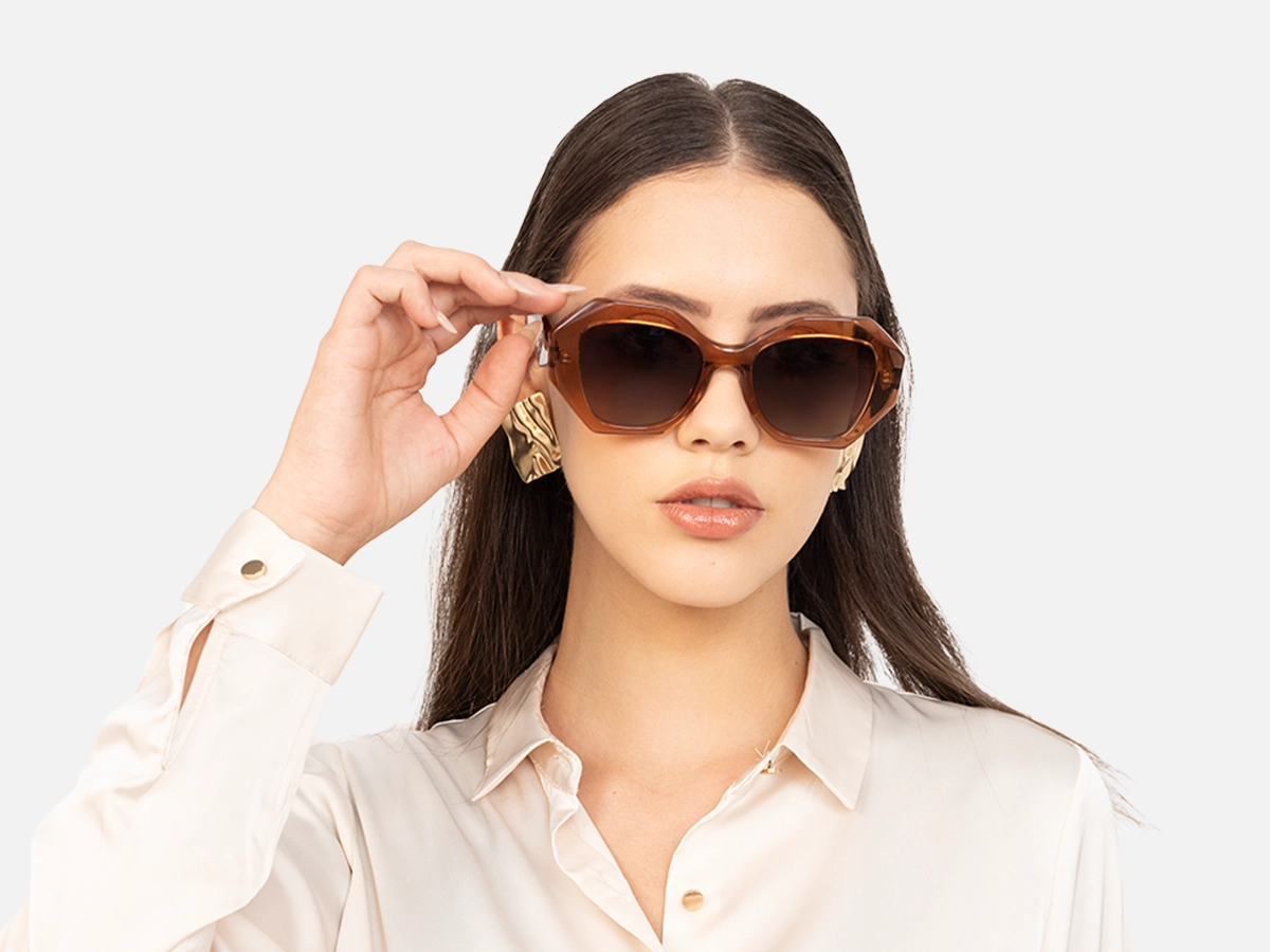 Oversized Brown Sunglasses-1