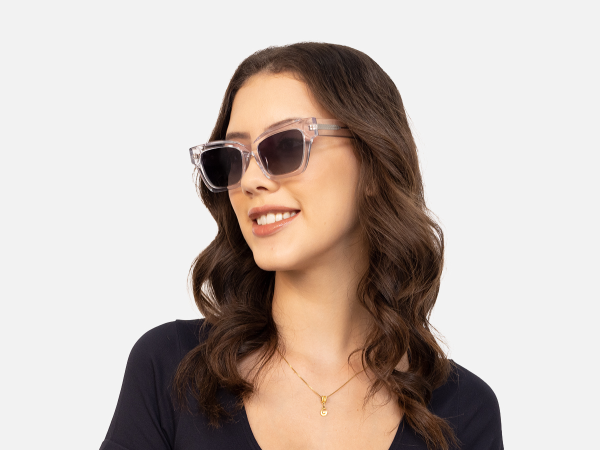 Crystal Clear Cat Eye Sunglasses-1