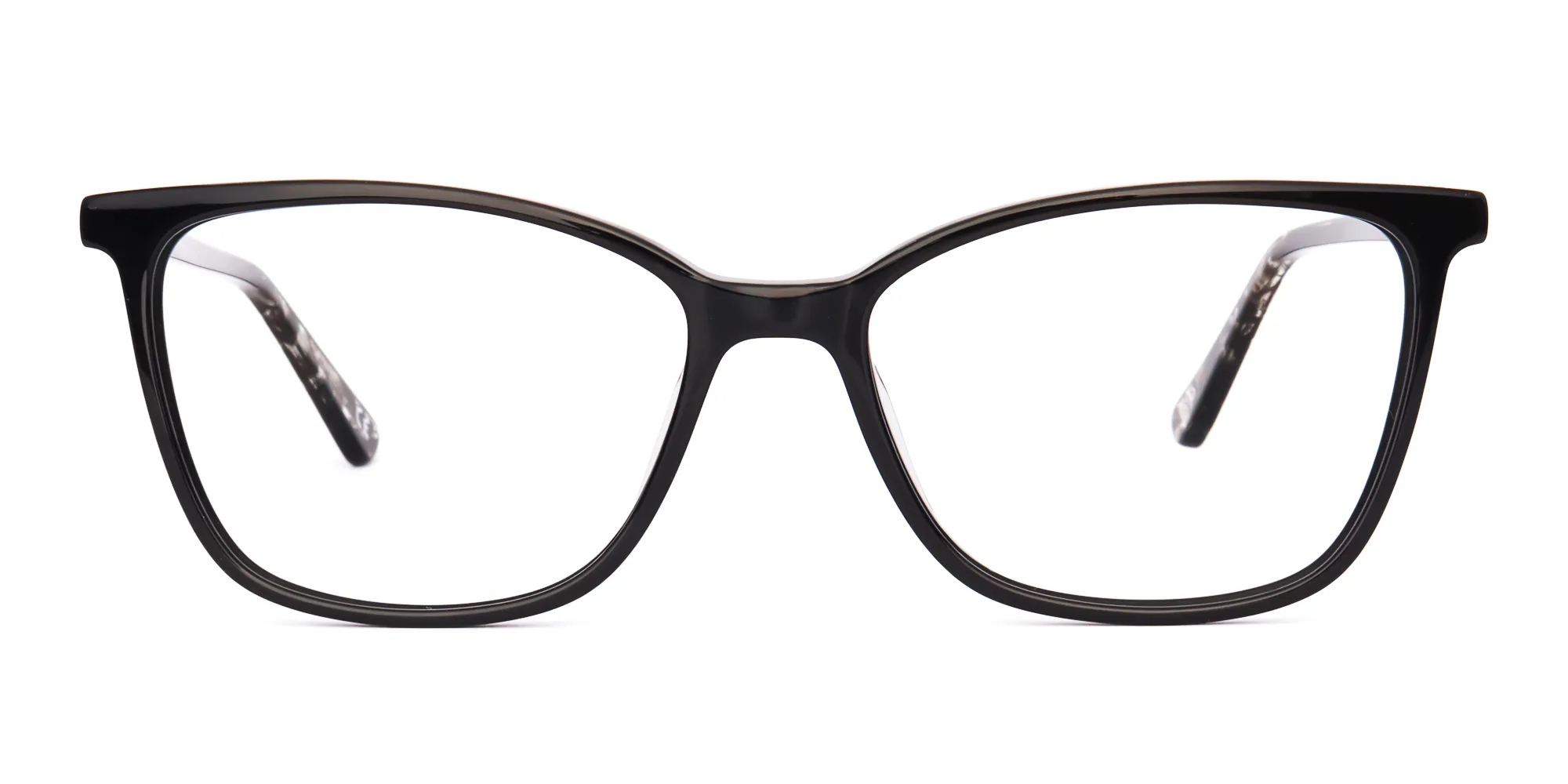 black rectangular cat eye glasses-2
