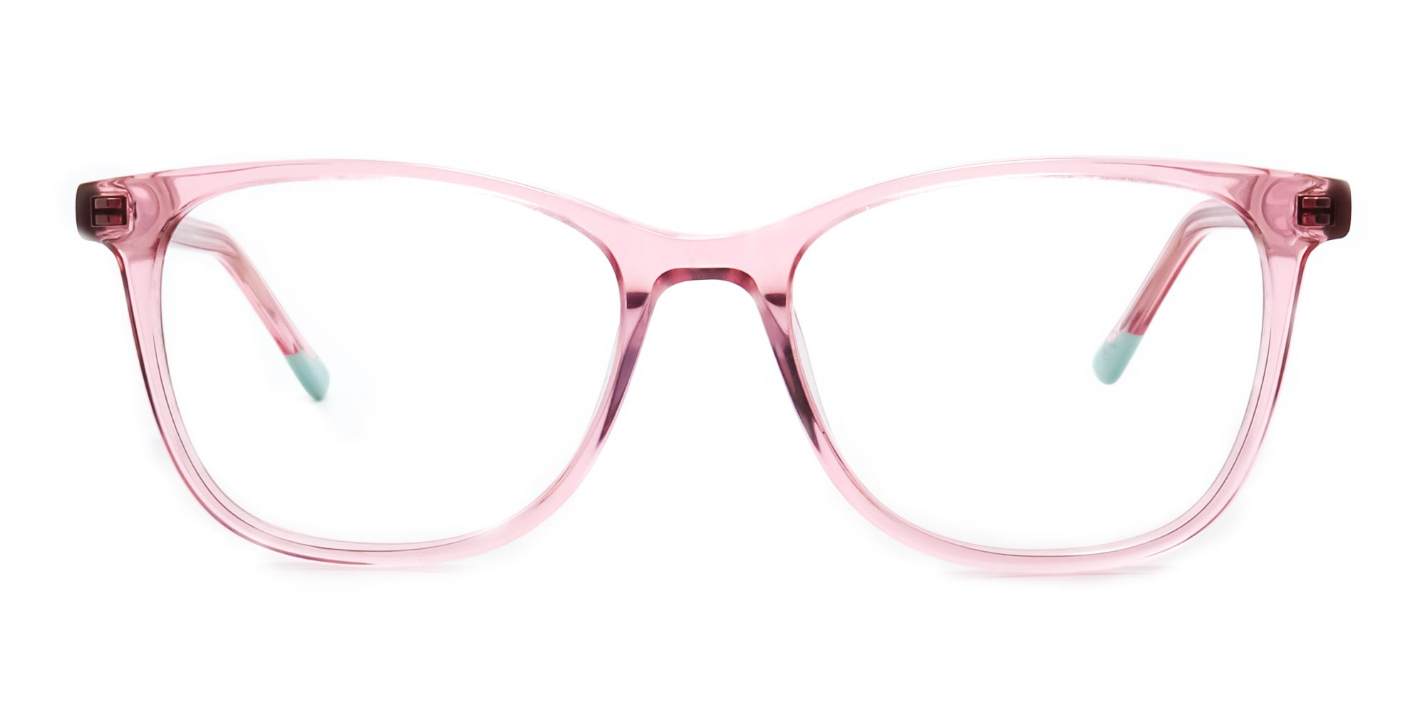 pink square frame glasses - 1