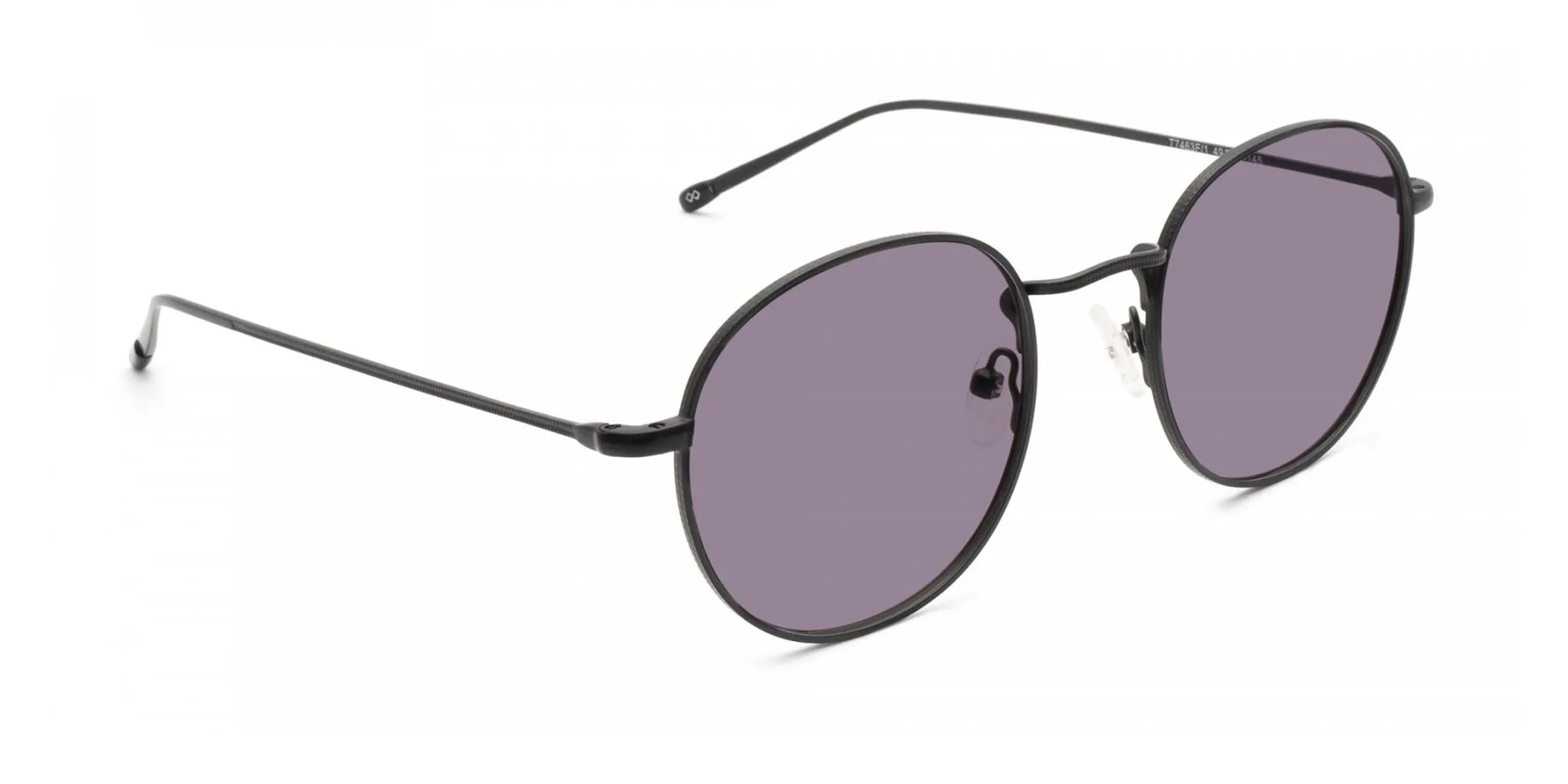 Round Purple Tint Sunglasses-2