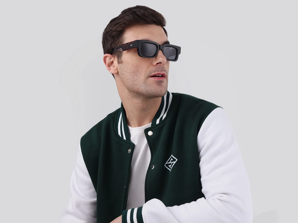 Trendy Black Rectangle Full Rim Sunglasses-1