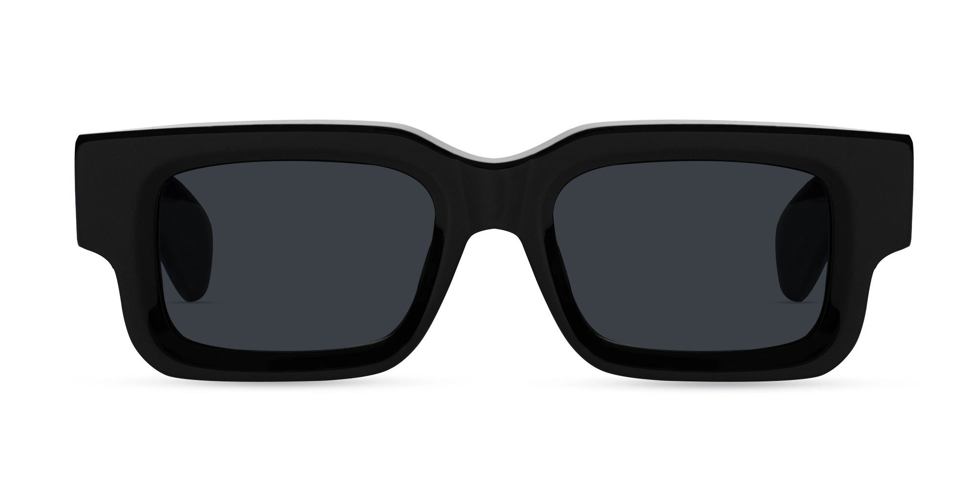 Trendy Black Rectangle Full Rim Sunglasses-1