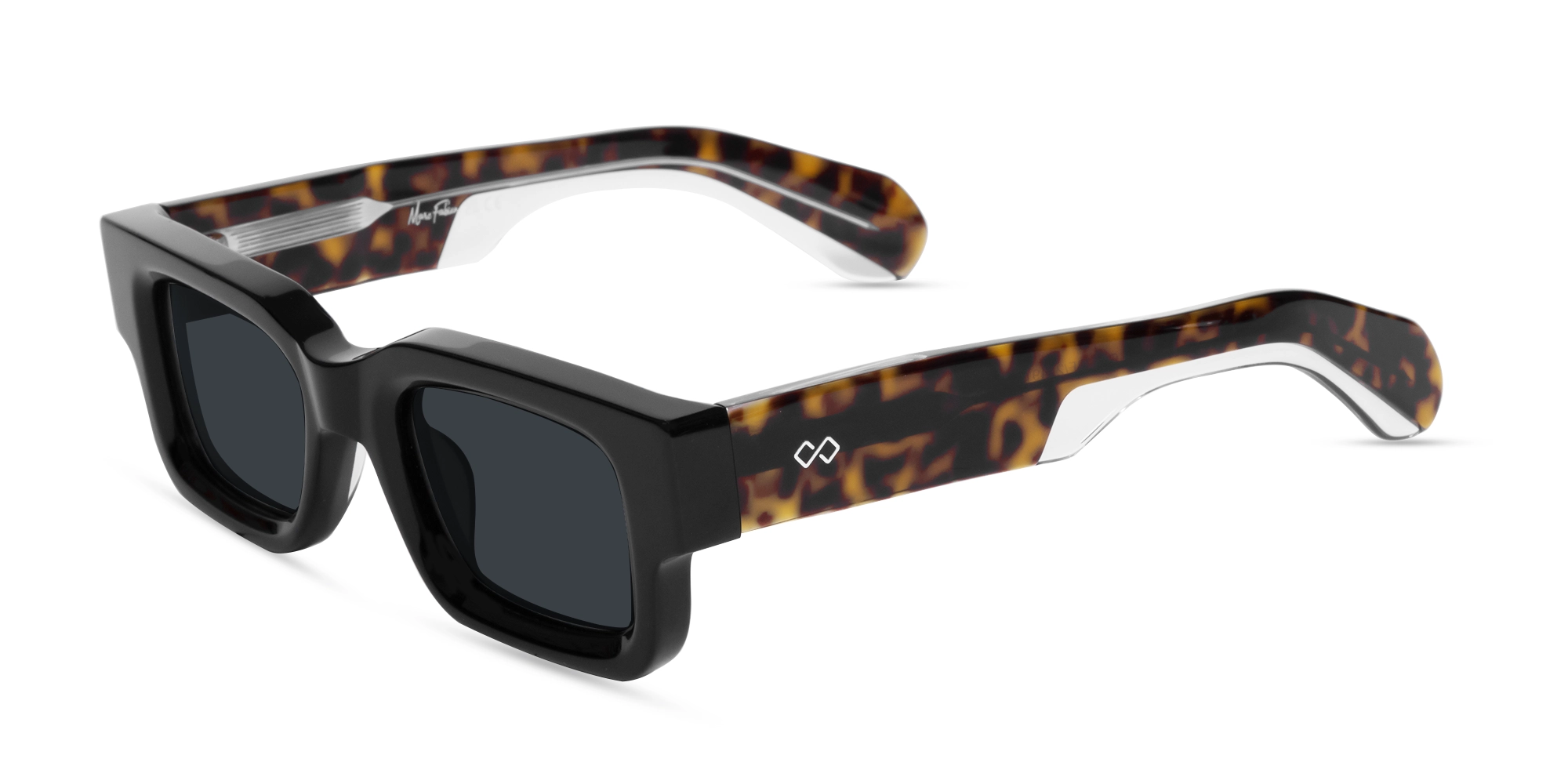Trendy Black Rectangle Full Rim Sunglasses-1