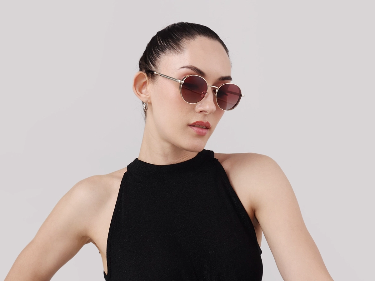 Tortoise Metal Round Sunglasses | Specscart-1