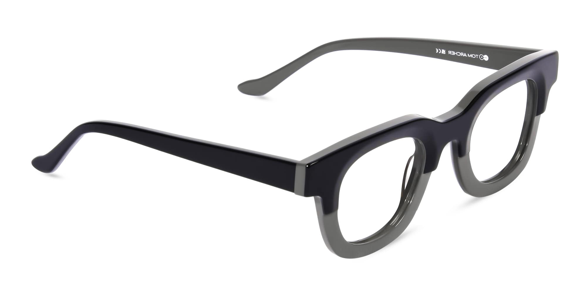 Grey Dual Tone Square Glasses-1