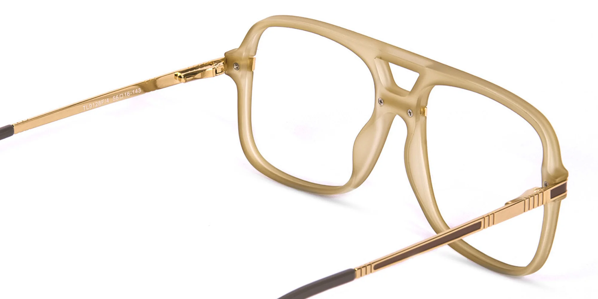 Gold Pilot Eyeglasses