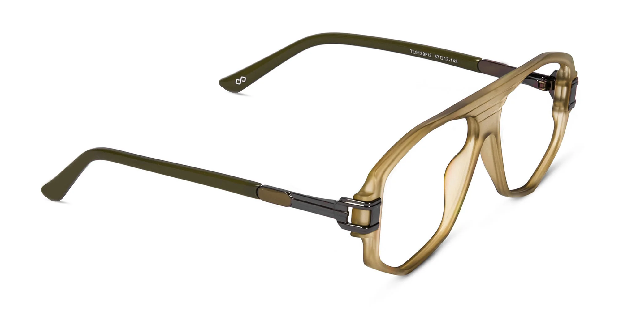 Matte Caramel Brown Geometric Glasses-2