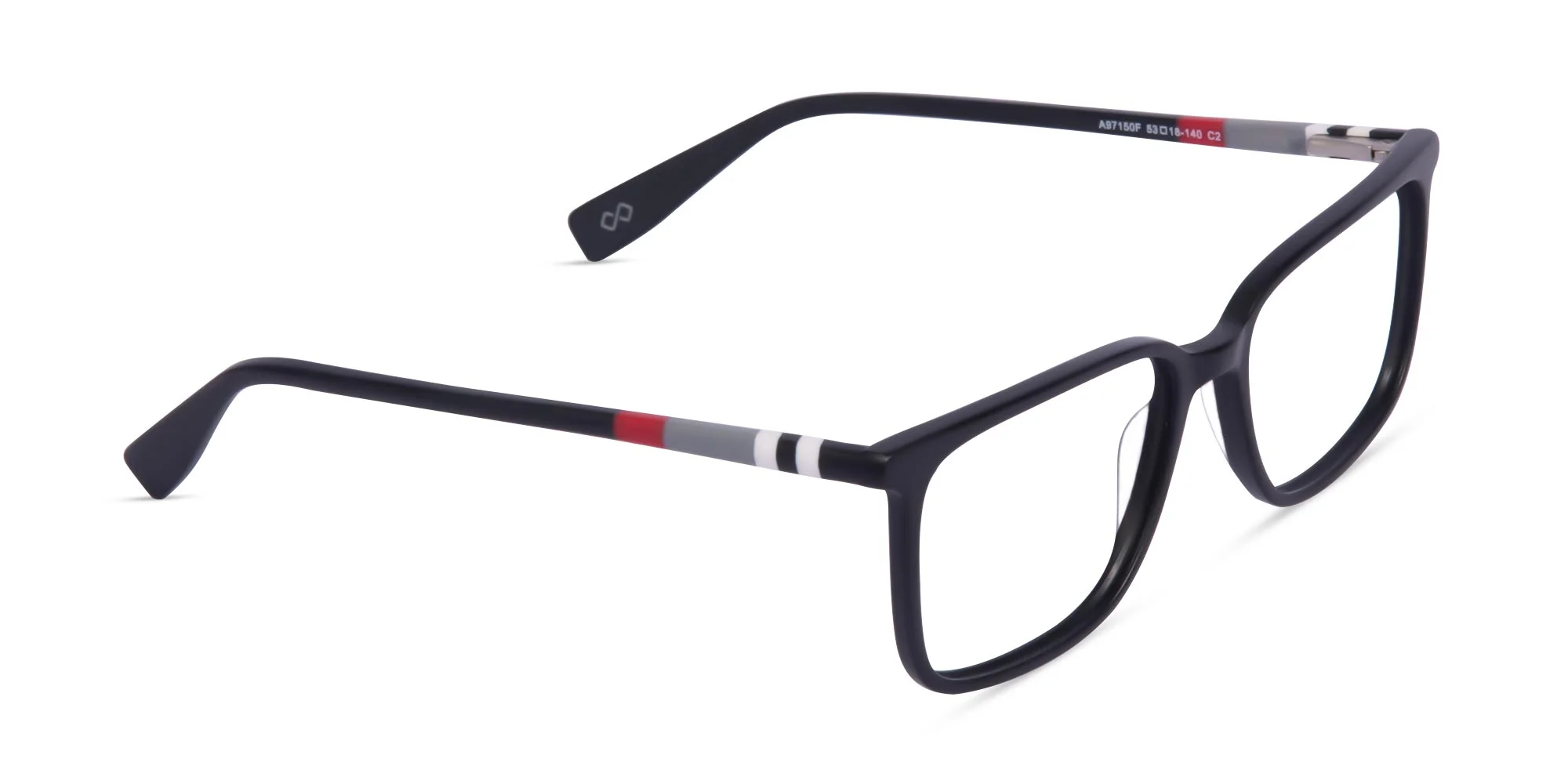Matte Black Rectangle Eyeglass Frames-1